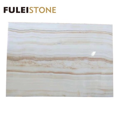 Hot Sale Translucent Natural Polished White Ivory Vanilla Onyx Marble Slabs