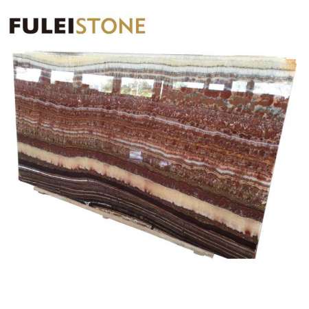 Wholesale Price Natural Polished Multi Color Red Onyx Marble Slabs