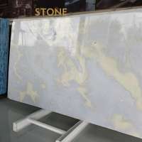 Blue sky onyx slabs polished